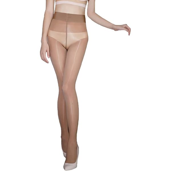 Silky Glossy strømpebukser til kvinder/damer Natural Tan XL
