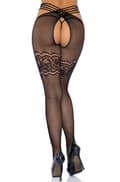 Miniatyrbillede 2 af 2: Leg Avenue Wrap Around Crotchless Tights