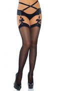 Miniatyrbild 1 av 2: Leg Avenue Stockings With Bow Backseam Stay-ups