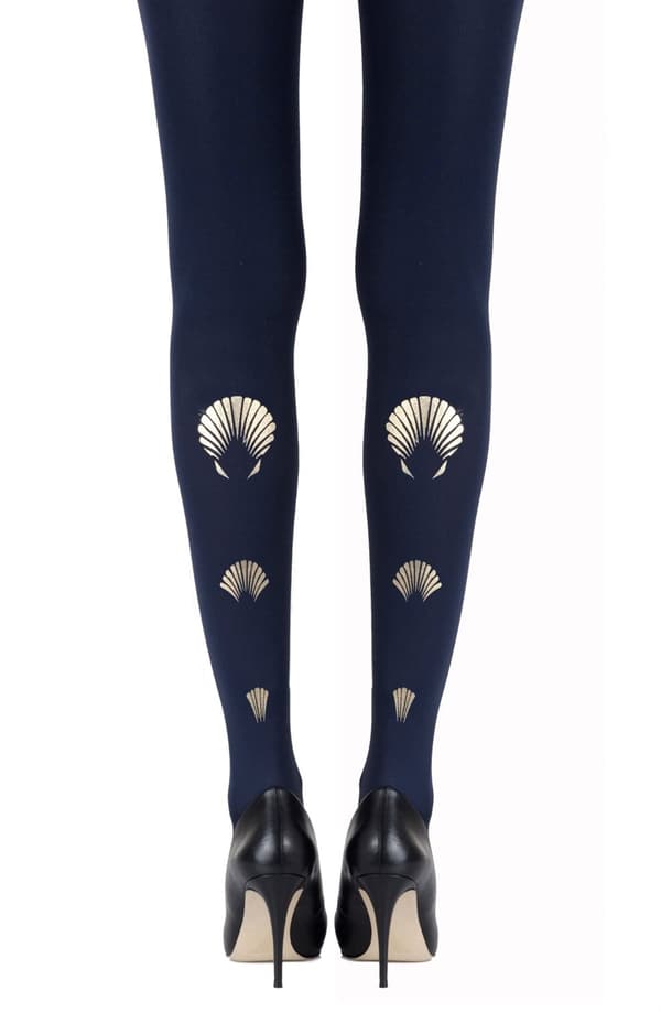 Zohara "What The Shell" Gold Print Tights