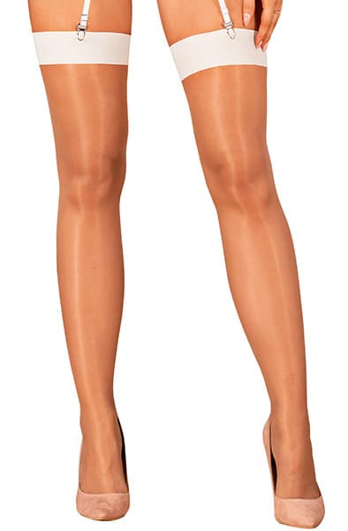 Obsessive S814 Stockings White Stay-ups