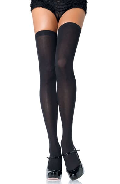 Leg Avenue Nylon Thigh Highs Black Strumpbyxor Onesize