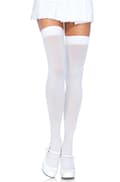 Miniatyrbild 1 av 2: Leg Avenue Nylon Thigh Highs White Strumpbyxor