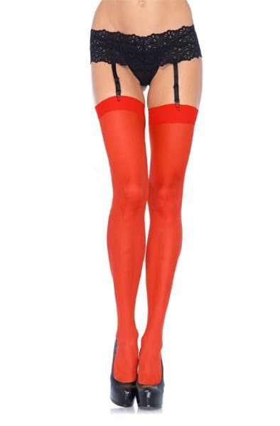 Leg Avenue Sheer Stockings Red Strømpebukser