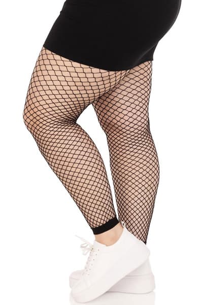 Net Footless Tights Black Strømpebukser