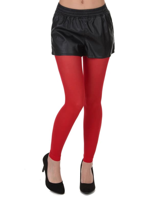 Leggings røde til voksne.Size-One size