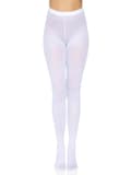 Miniatyrbillede 2 af 2: Nylon Opaque Pantyhose White Strømpebukser