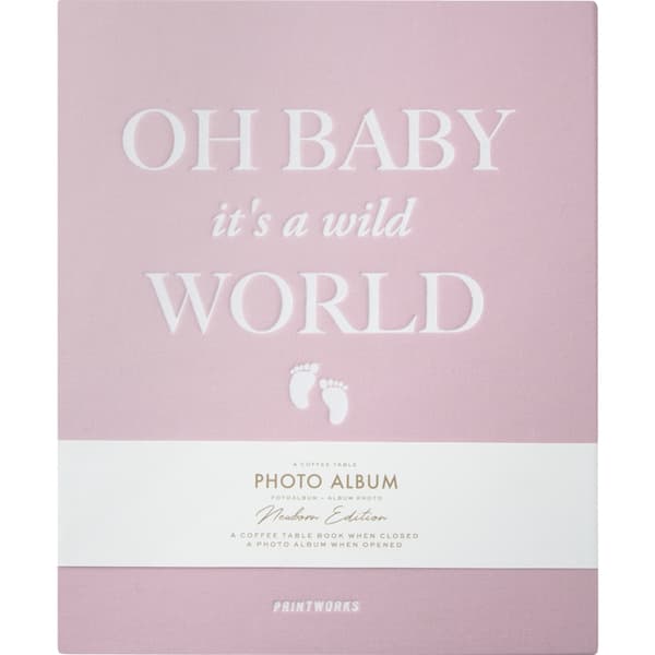 PRINTWORKS PHOTOALBUM BABY ITS A WILD WORLD PINK LARGE