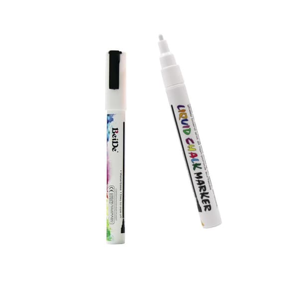 36 snygga svarta-tavlan-etiketter med 3mm vit penna
