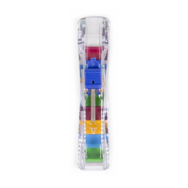 Supaclip® 40 transparent dispenser med 25 flerfärgade klämmor