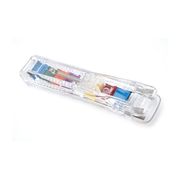 Supaclip® 40 transparent dispenser med 25 flerfärgade klämmor