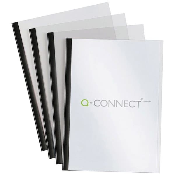Q-connect - KF01940 - Bindremsa och lock Svart 5 mm A4-pack om 100 (UK Import)