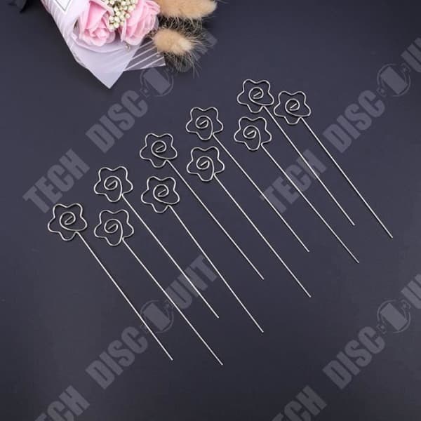 TD® 50-pack blomform fotoklämmor Foto hängande pappersklämma Heavy Duty metall hängande fotoalbum pappersklämma