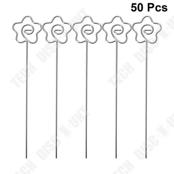 TD® 50-pack blomform fotoklämmor Foto hängande pappersklämma Heavy Duty metall hängande fotoalbum pappersklämma