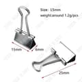 Miniatyrbild 2 av 4: TD® 48 högkvalitativa nickelpläterade silverpärmklämmor, 15 mm metallsedelhållare, arkivklämmor