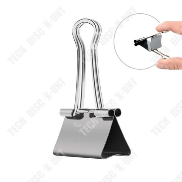 TD® 48 högkvalitativa nickelpläterade silverpärmklämmor, 15 mm metallsedelhållare, arkivklämmor