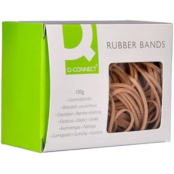 Armbands i gummi - Q-CONNECT - 54315 - Plast - Assorterade - 5x10x8 cm