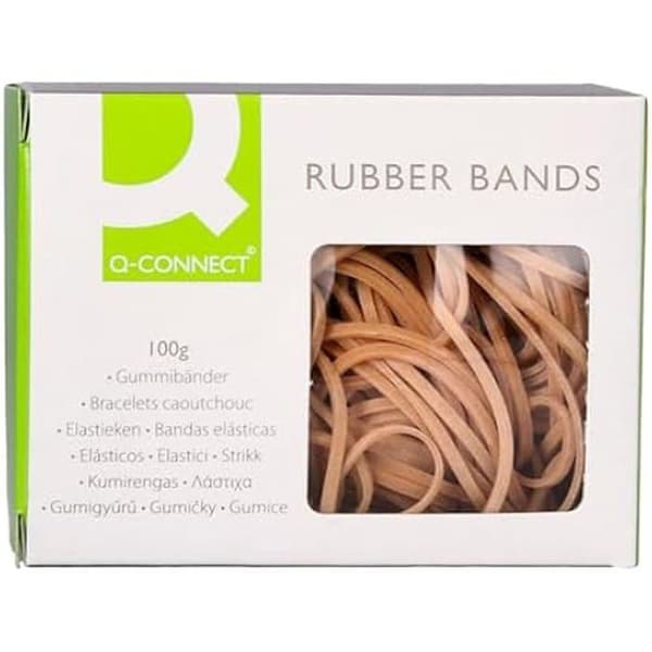 Armbands i gummi - Q-CONNECT - 54315 - Plast - Assorterade - 5x10x8 cm