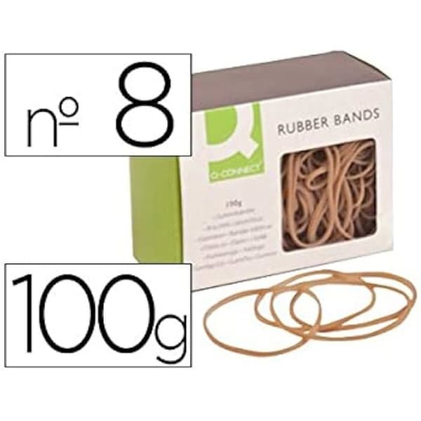 Gummiband - Q-CONNECT - 54313 - Blandade - Plast - 5x10 cm