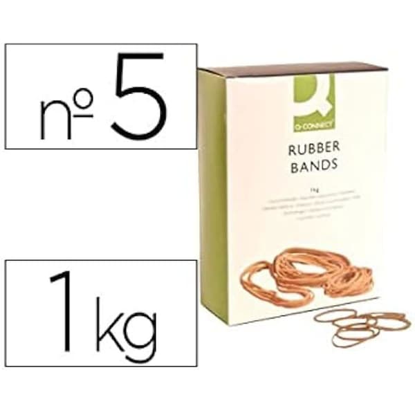Armband Gummi - Q-CONNECT - 54321 - Plast - Blandade - 7x24x17 cm