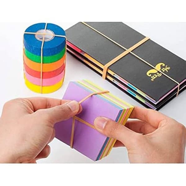 Armband Gummi - Q-CONNECT - 54321 - Plast - Blandade - 7x24x17 cm