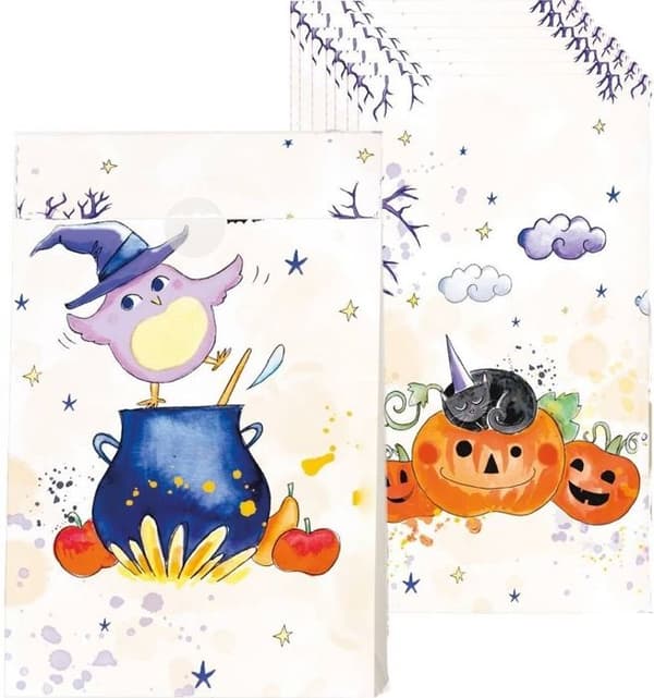 P'TIT Clown re23419 - Förpackning med 8 Halloween-gåspåsar