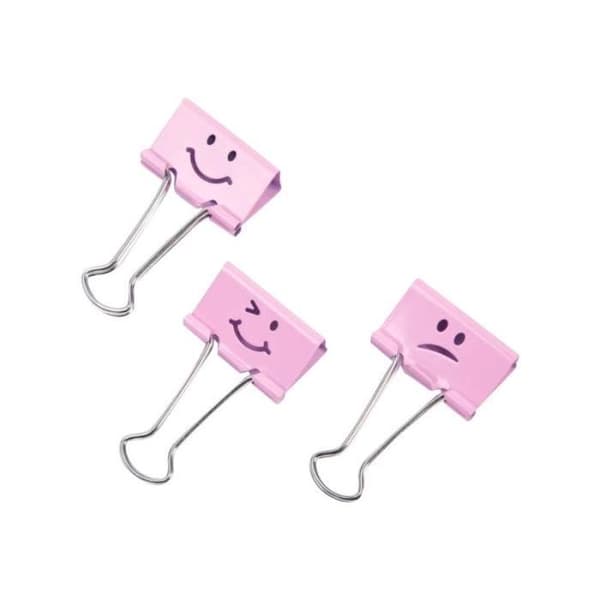 Rapesco Emoji Folding Leaf Clips 19mm Candy Pink 20 Pack