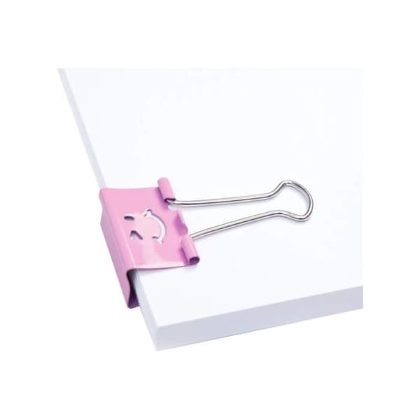 Rapesco Emoji Folding Leaf Clips 19mm Candy Pink 20 Pack