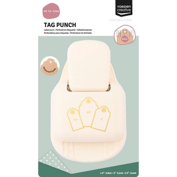 Stans Vaessen - Punch 3 in 1 Tags - Etikett Scallop