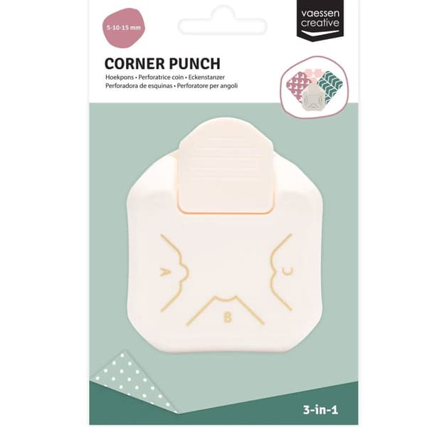 Hörnstans 3-in-1 - Corner Punch - Decorative - 5, 10, 15 mm