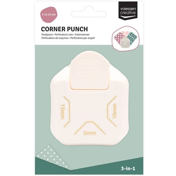 Hörnstans 3-in-1 - Corner Punch - Diagonal - 5, 10, 15 cm