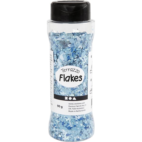Terrazzo flakes - Blå - 90g
