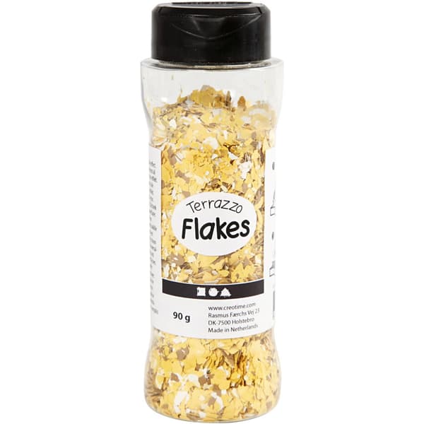 Terrazzo flakes - Gul - 90g