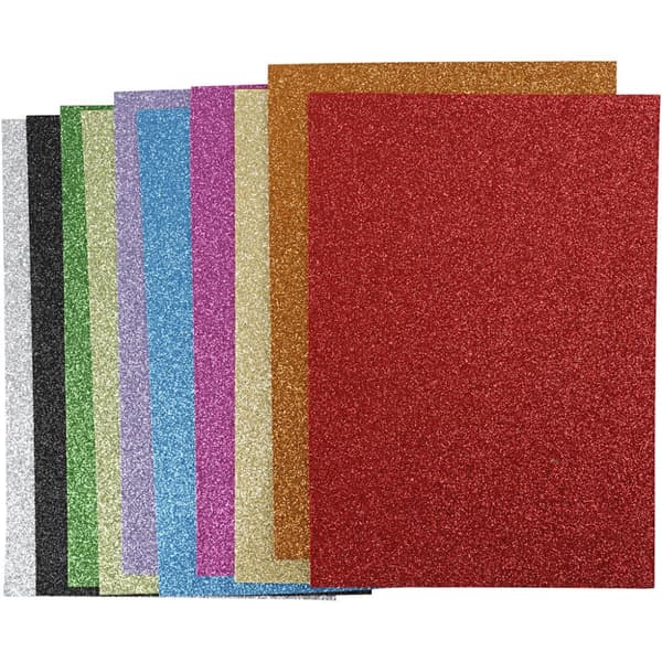 Mossgummi Foam Glitter - 21x30 cm - 10 st
