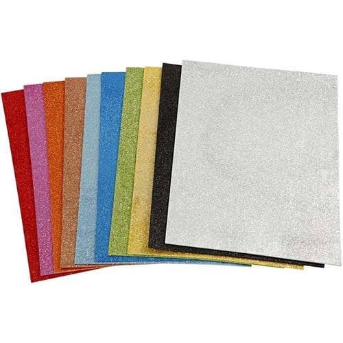 Mossgummi Foam Glitter - 21x30 cm - 10 st