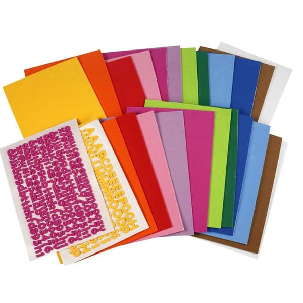 Dekorgummi Foam - Bokstäver - Siffror - 24 Ark - A4