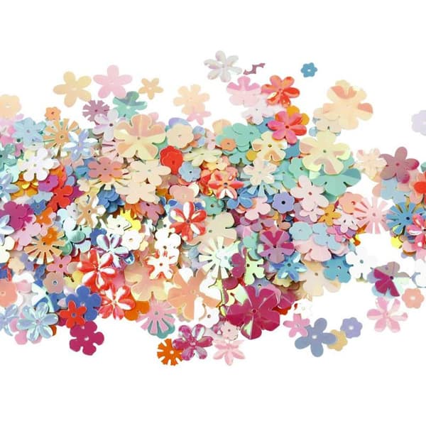 Blomsterpaljetter - dia. 5-20 mm - 250 g