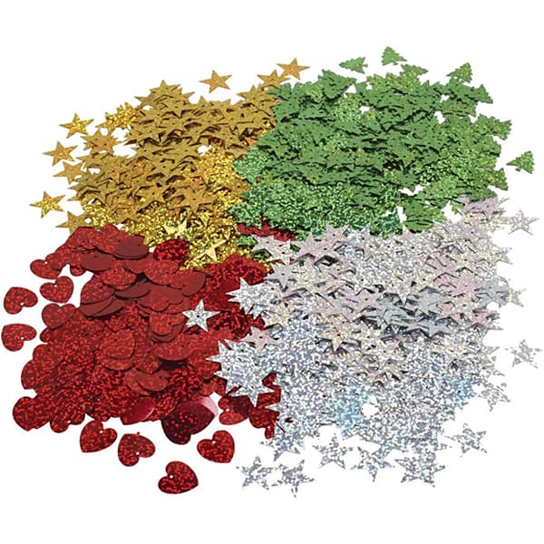 Julpaljetter - Mixade Former - 4x20 g