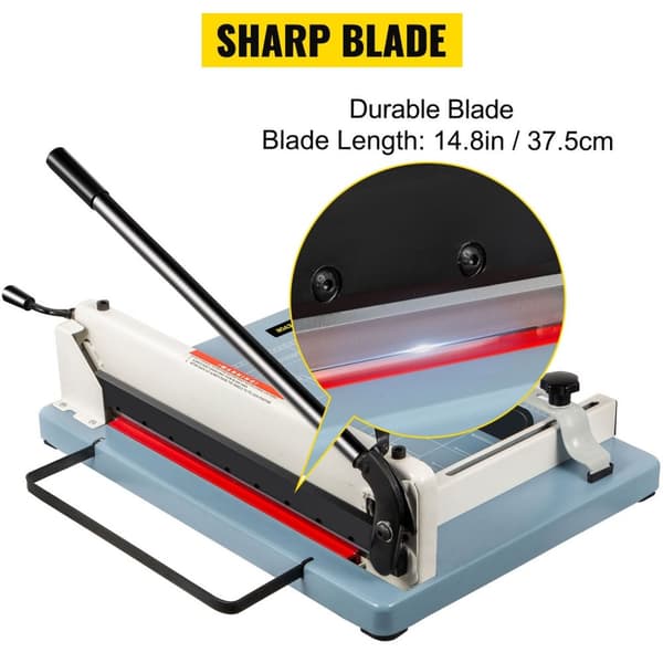 for Home/Office/CraftsPaperileikkuri - Kotitalouksille/Toimistolle/Käsitöille - Tehokas Guillotine-leikkuri, terävä terä & säädettävä kiinnike - Max.