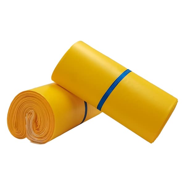 100 kpl - Verkkokauppakassi 20 x 30 cm - Keltainen 2 Pack
