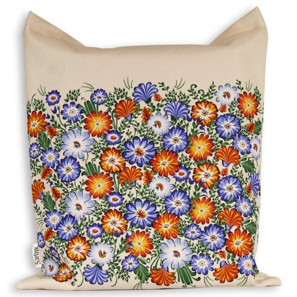 Taske folkemusik Opole blomster eng imprægneret beige