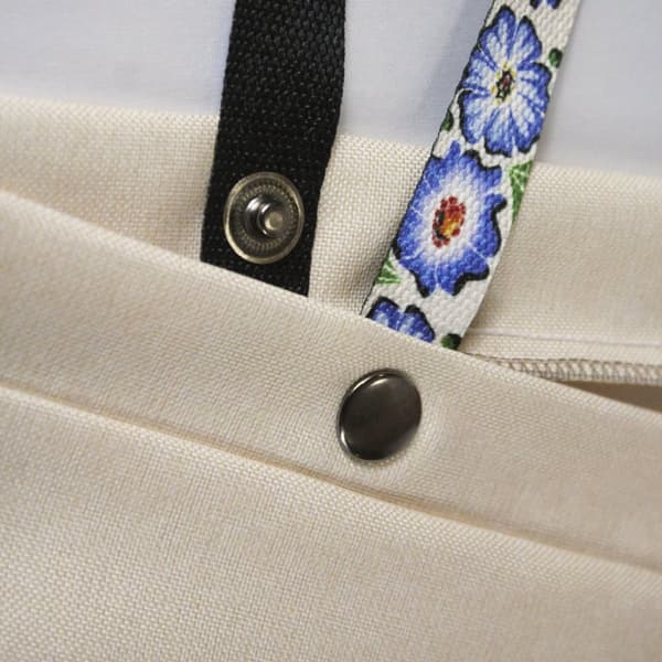 Taske folkemusik opole blomster sommer imprægneret beige