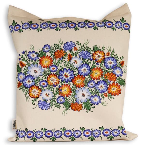 Taske folkemusik opole blomster sommer imprægneret beige