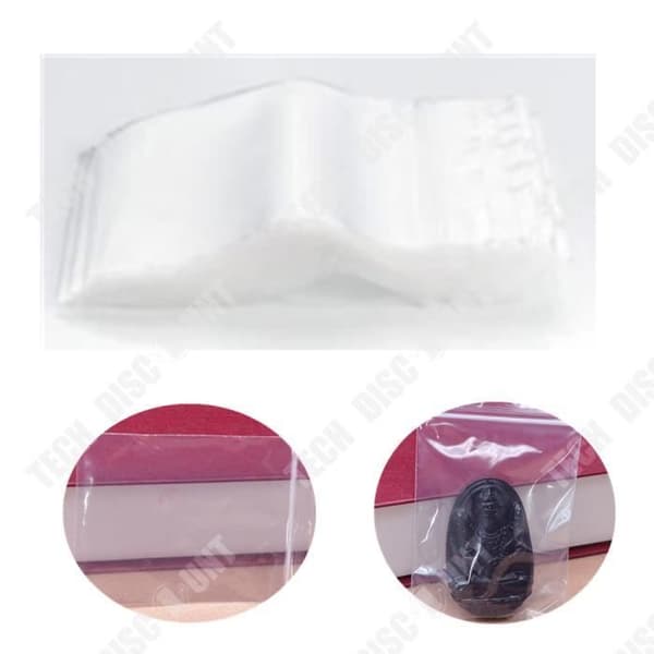 TD®-paket med 100 Zip Lock-plastpåsar 80x120 mm Standard 50µ Återvinningsbar Miljövänlig mat Säker Enkel användning