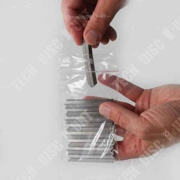 TD®-paket med 100 Zip Lock-plastpåsar 80x120 mm Standard 50µ Återvinningsbar Miljövänlig mat Säker Enkel användning