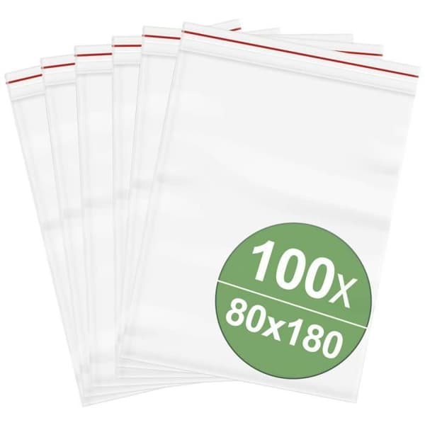 Tryckpåse utan inskriptionsremsa (B x H) 80 mm x 180 mm transparent polyeten