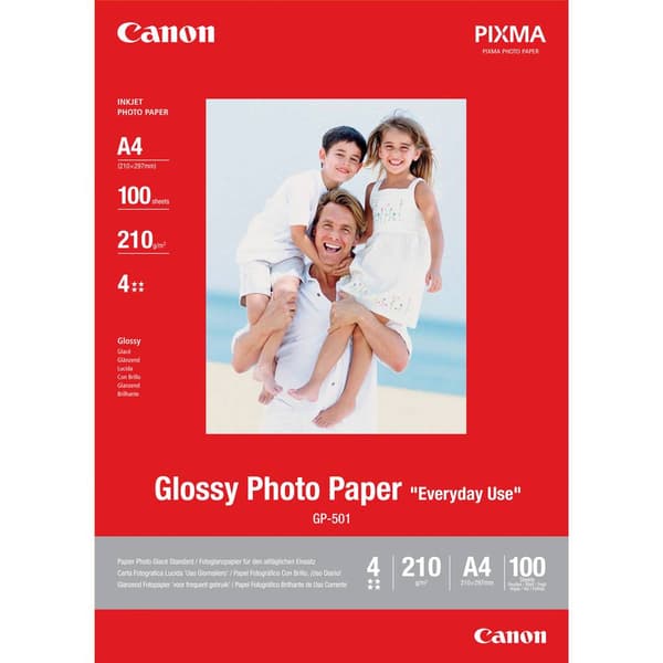Canon Glossy Photo Paper GP-501 0775B001 Fotopapper DIN A4 200 G/m² 100 ark Glansigt