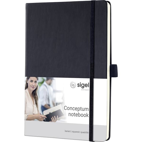 Sigel anteckningsbok Conceptum/CO121 A5 h svart 80 g