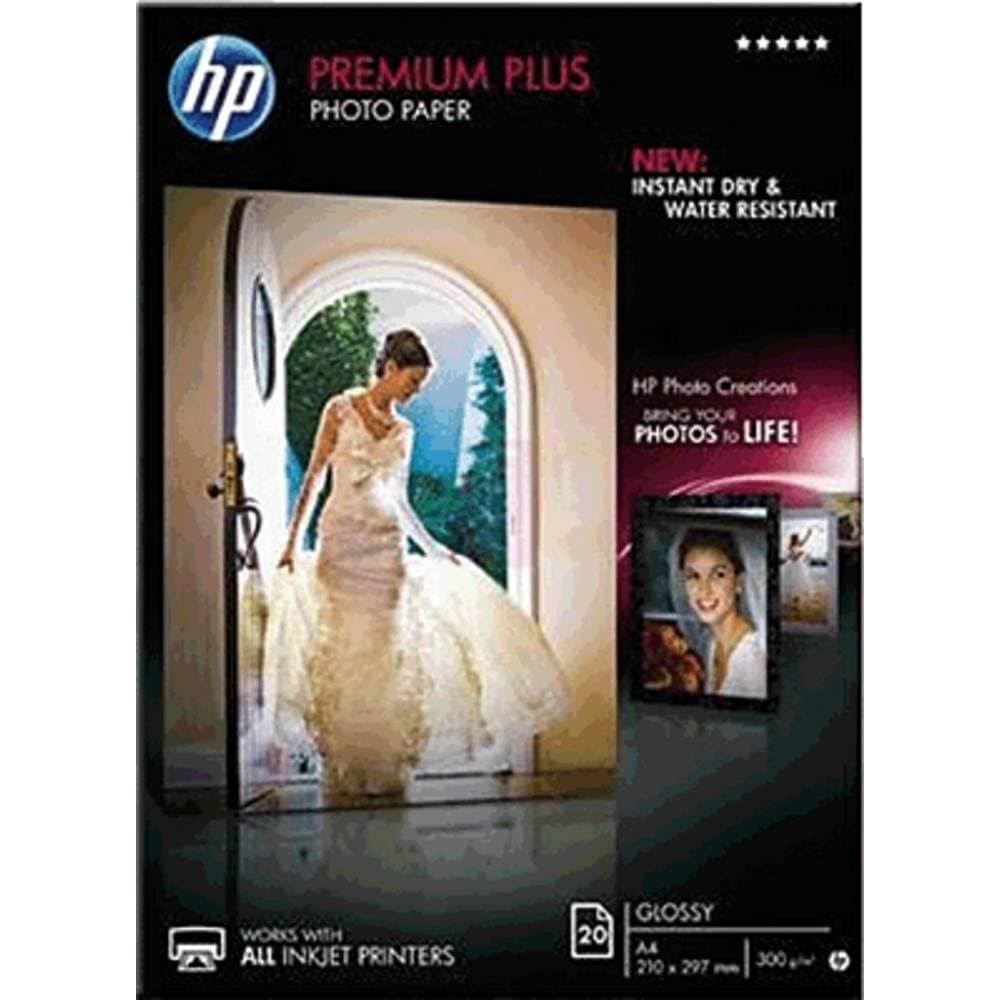 HP Premium Plus Photo Paper CR672A Fotopapper DIN A4 20 ark Högglans