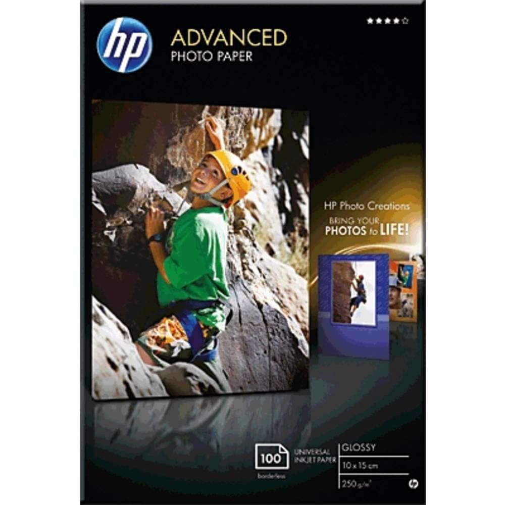 HP Advanced Photo Paper Q8692A Fotopapper 10 x 15 cm 100 ark Glansigt